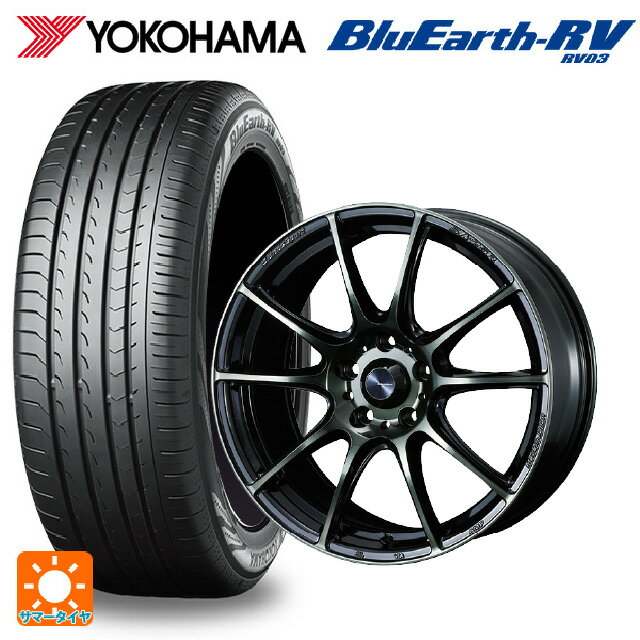 【最大3万円OFFクーポン 5/16 1:59迄】215/50R17 95V XL ヨコハマ ブルーアース RV03 ウェッズ ウェッズスポーツ SA25R WBC 17-7J 国産車用 サマータイヤホイール4本セット