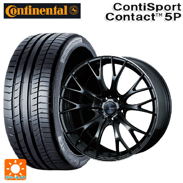 【6/22 20時〜 全品P5倍＆クーポン】225/40R19 93Y XL コンチネンタル コンチスポーツコンタクト 5P 正規品 ウェッズ ウェッズスポーツ SA20R METAL-BLACK/F 19-8.5J 国産車用 サマータイヤホイール4本セット