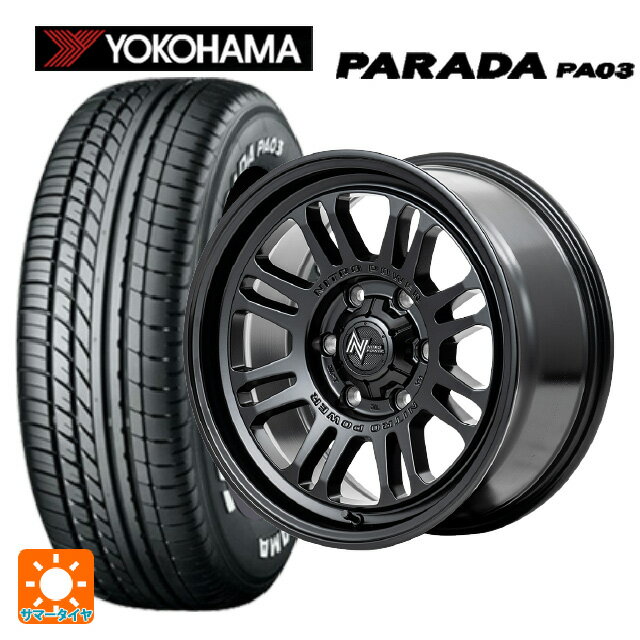 215/65R16 109/107S ヨコハマ パラダ PA03 ホワイトレター エムアイディー ナイトロパワー M16 アサルト セミグロスブラック 16-6.5J 国産車用 サマータイヤホイール4本セット