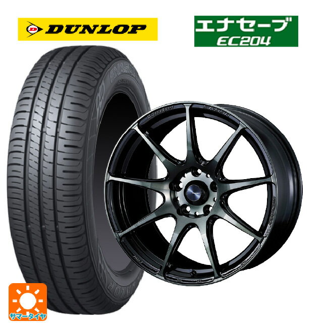 スバル レヴォーグ(VN系)用 225/45R18 95W ダンロップ エナセーブEC204 ウェッズスポーツ SA99R WBC 新品サマータイヤホイール 4本セット