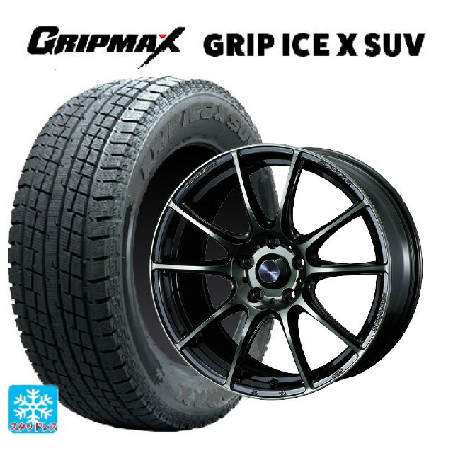 ホンダ ZR-V(RZ4)用 225/55R18 102H XL グリップマックス グリップアイスX SUV ブラックレター # ウェッズ ウェッズスポーツ SA25R WBC 新品スタッドレスタイヤホイール 4本セット