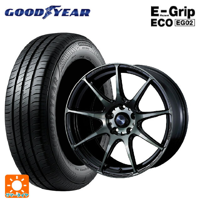 スバル レヴォーグ(VN系)用 215/50R17 91V グッドイヤー エフィシェントグリップ エコ EG02 ウェッズスポーツ SA99R WBC 新品サマータイヤホイール 4本セット