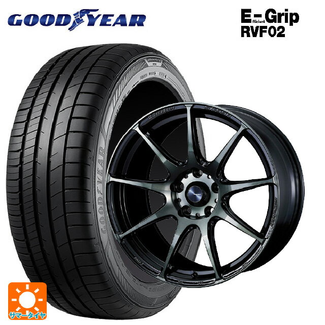 【6/11 1:59迄 全品ポイント5倍】175/55R15 77V グッドイヤー エフィシェントグリップ RVF02 ウェッズ ウェッズスポーツ SA99R WBC 15-6J 国産車用 サマータイヤホイール4本セット