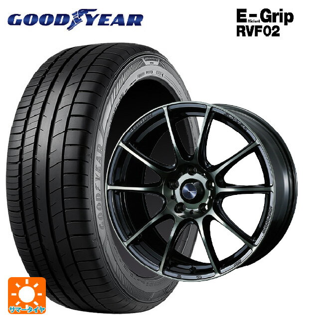 【6/11 1:59迄 全品ポイント5倍】215/45R18 93W XL グッドイヤー エフィシェントグリップ RVF02 ウェッズ ウェッズスポーツ SA25R WBC 18-7J 国産車用 サマータイヤホイール4本セット