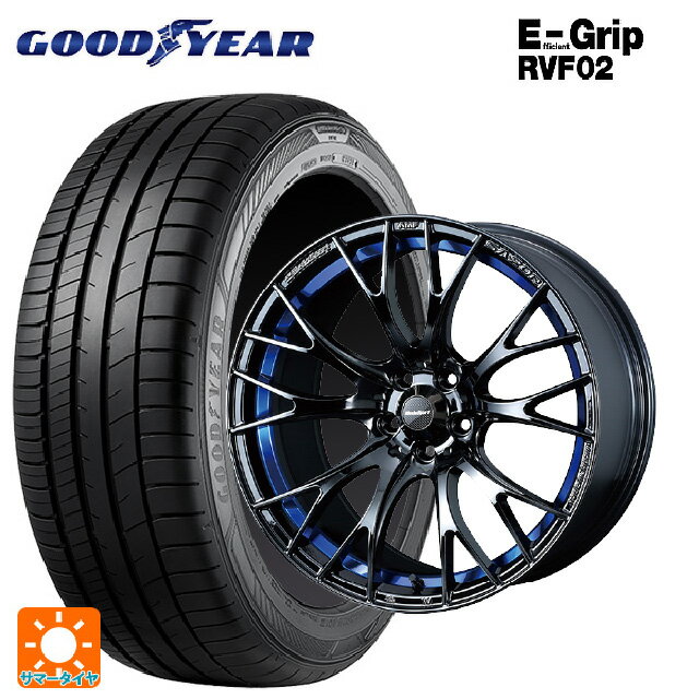 【6/20限定 全品P5倍＆クーポン】215/45R18 93W XL グッドイヤー エフィシェントグリップ RVF02 ウェッズ ウェッズスポーツ SA20R BLC2 18-7.5J 国産車用 サマータイヤホイール4本セット