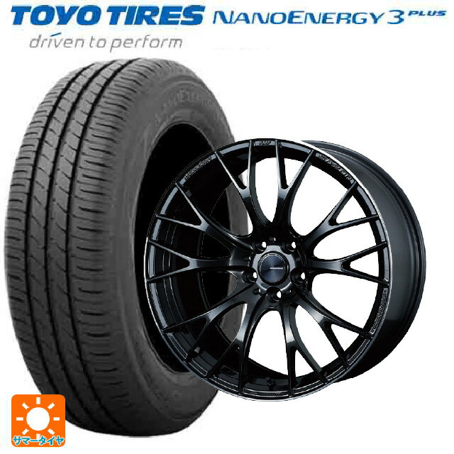 【6/22 20時〜 全品P5倍＆クーポン】225/40R19 93W トーヨー ナノエナジー3プラス ウェッズ ウェッズスポーツ SA20R METAL-BLACK/F 19-8.5J 国産車用 サマータイヤホイール4本セット
