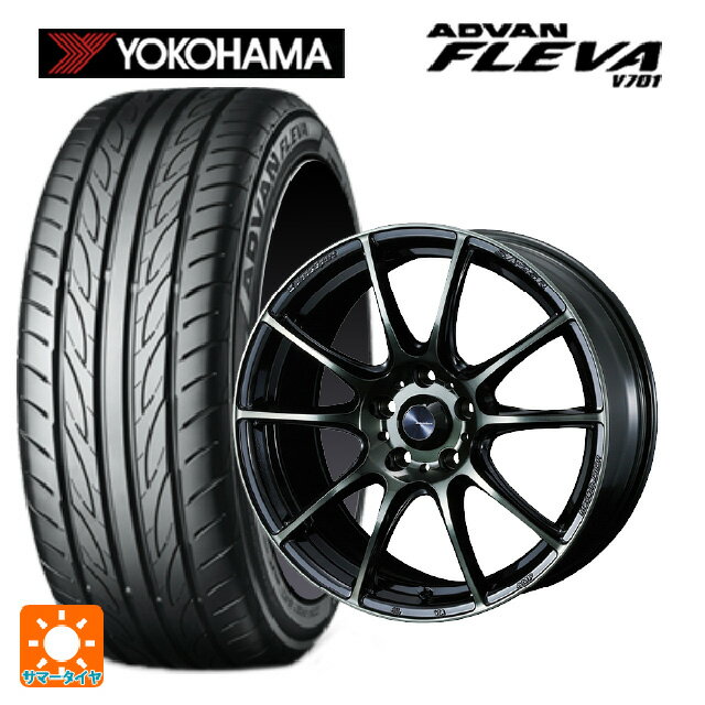 215/45R18 93W XL ヨコハマ アドバン フレバ V701 ウェッズ ウェッズスポーツ SA25R WBC 18-7J 国産車用 サマータイヤホイール4本セット