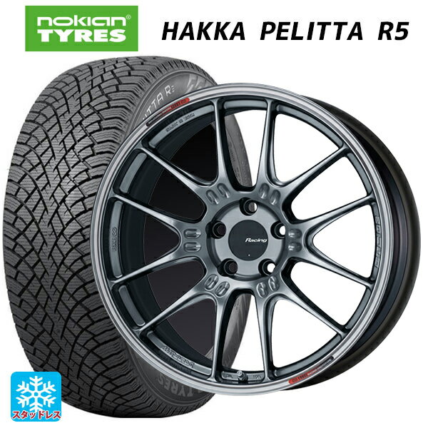 【10/14 20時〜最大3万円OFFクーポン】トヨタ プリウス(60系)用 2022年製 225/45R19 96T XL ノキアン ハッカペリッタR5(限定) エンケイ レーシング GTC02 ハイパーシルバー 新品スタッドレスタイヤホイール 4本セット