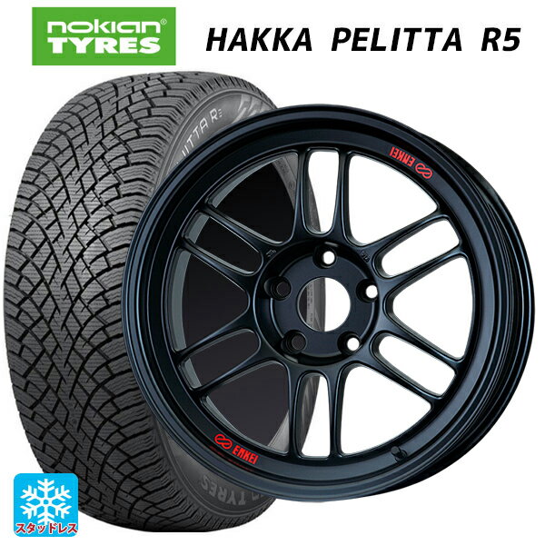 185/60R15 88R XL ノキアン ハッカペリッタR5 エンケイ レーシング RPF1 マットブラック 15-7J 国産車用 スタッドレスタイヤホイール4本セット