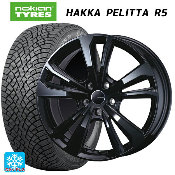 【6/11 1:59迄 全品ポイント5倍】ミニ ミニクロスオーバー(F60)用 2022年製 225/50R18 99R XL ノキアン ハッカペリッタR5(限定) ティーエーエス スマートライン 365 ブラック 新品スタッドレスタイヤホイール 4本セット
