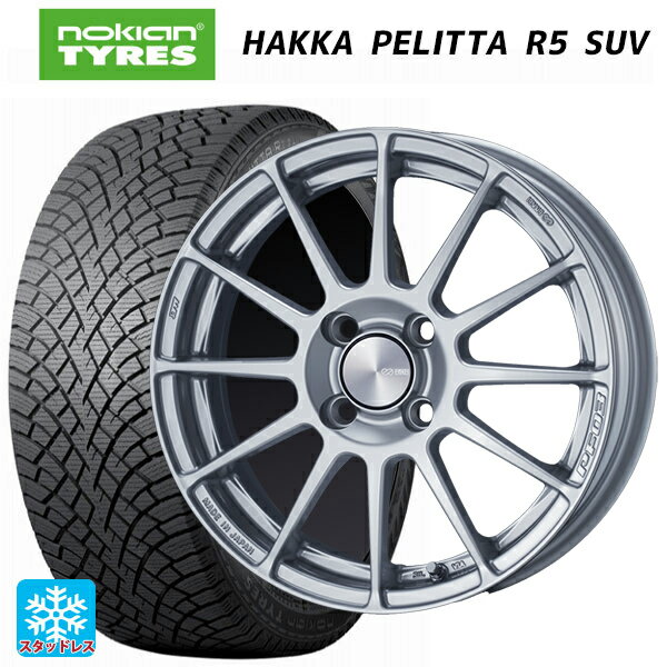 【6/22 20時〜 全品P5倍＆クーポン】215/65R16 102R XL ノキアン ハッカペリッタR5 SUV エンケイ パフォーマンスライン PF03 スパークルシルバー 16-6.5J 国産車用 スタッドレスタイヤホイール4本セット