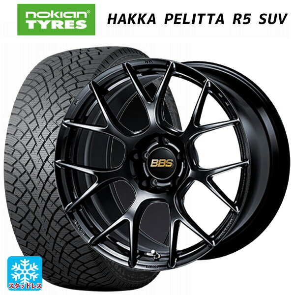 【6/22 20時〜 全品P5倍＆クーポン】スバル フォレスター(SL系)用 235/50R19 103R XL ノキアン ハッカペリッタR5 SUV BBS RE-V7 BK 新品スタッドレスタイヤホイール 4本セット