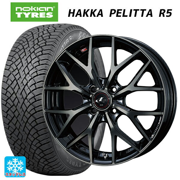 【5/20限定 最大3万円OFFクーポン】185/65R15 88R ノキアン ハッカペリッタR5 ウェッズ レオニス MX PBMC/TI 15-5.5J 国産車用 スタッドレスタイヤホイール4本セット