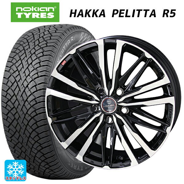215/60R16 99R XL ノキアン ハッカペリッタR5 共豊 スマック クレスト サファイアブラックポリッシュ 16-6.5J 国産車用 スタッドレスタイヤホイール4本セット