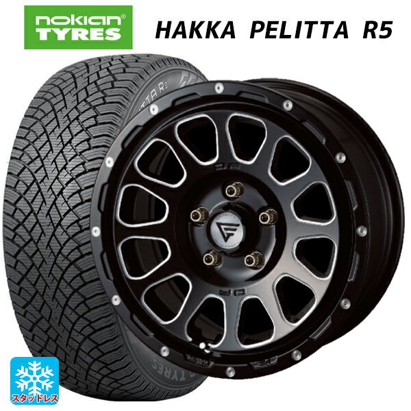 2023年製 205/60R16 96R XL ノキアン ハッカペリッタR5 エクシズルライン デルタフォース オーバル ブラックマシニング 16-7J 国産車用 スタッドレスタイヤホイール4本セット