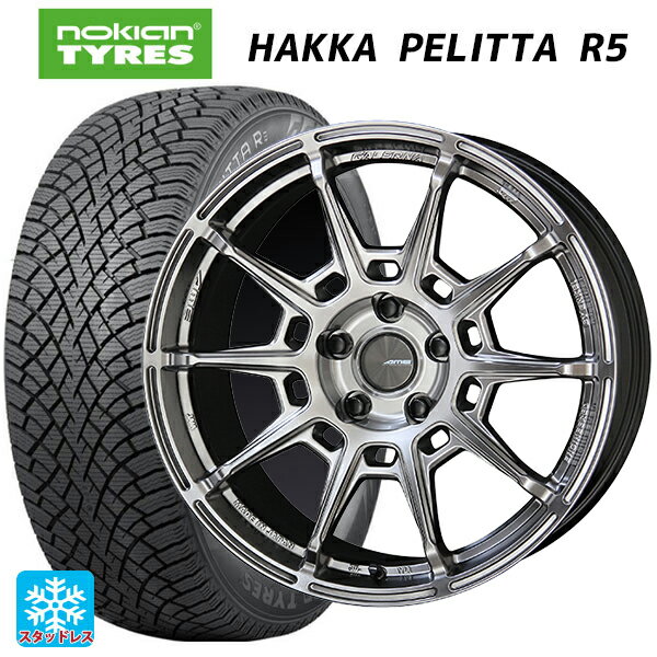 【6/11 1:59迄 全品ポイント5倍】2022年製 245/45R18 100T XL ノキアン ハッカペリッタR5(数量限定) 共豊 ガレルナ レフィーノ made by エンケイ HS 18-8.5J 国産車用 スタッドレスタイヤホイール4本セット