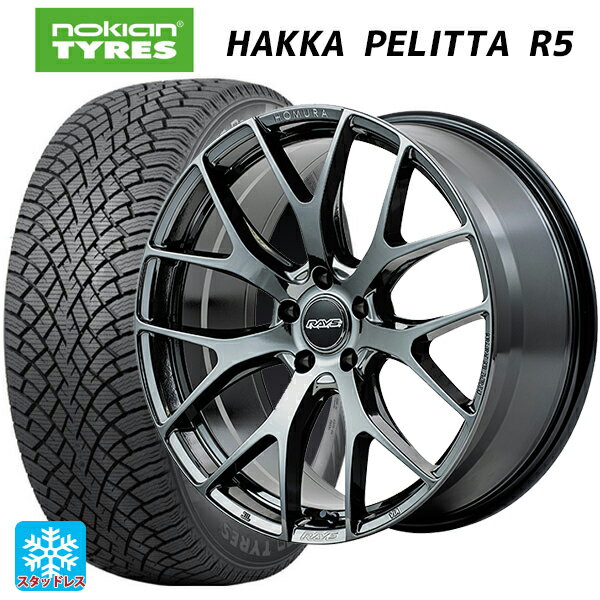 【6/11 1:59迄 全品ポイント5倍】225/45R19 96T XL ノキアン ハッカペリッタR5 レイズ ホムラ 2X7FT YNJ 19-8J 国産車用 スタッドレスタイヤホイール4本セット
