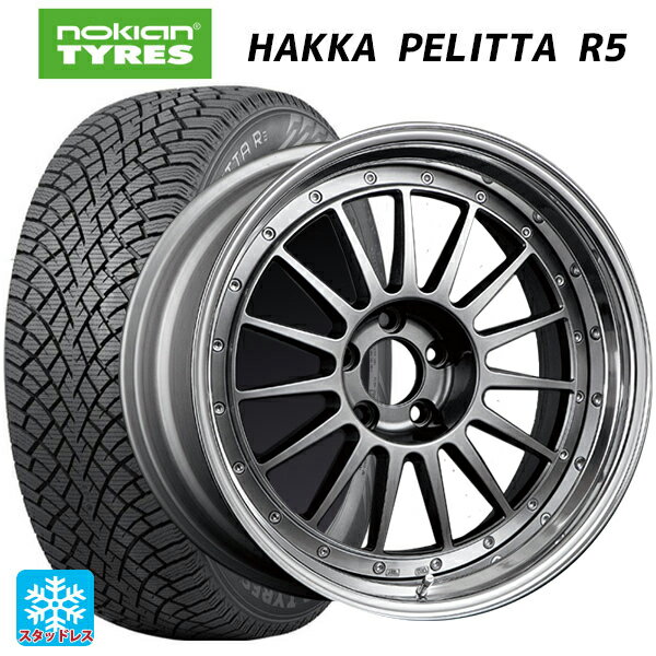 225/40R18 92T XL ノキアン ハッカペリッタR5 タナベ SSR プロフェッサー TF1 チタンシルバー 18-7J 国産車用 スタッドレスタイヤホイール4本セット