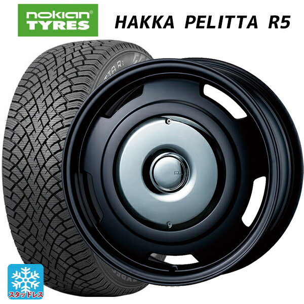 【6/15〜16限定 全品P5倍＆クーポン】ミニ ミニクロスオーバー(F60)用 225/55R17 101R XL ノキアン ハッカペリッタR5 ティーエーエス コレクティブライン ビター マットブラック/クローム 新品スタッドレスタイヤホイール 4本セット