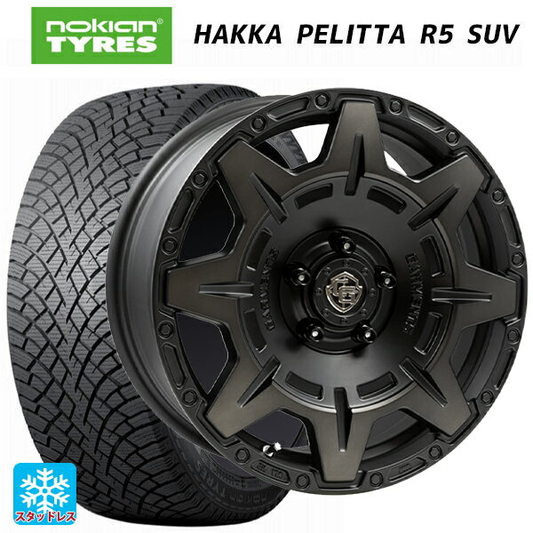 215/65R16 102R XL ノキアン ハッカペリッタR5 SUV ウェッズ クロスオーバー ガーメンツ スタイルM マットブラッククリア 16-7J 国産車用 スタッドレスタイヤホイール4本セット