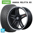 225/40R18 92T XL ノキアン ハッカペリッタR5 マルカサービス RMP 520F セミグロスブラック/リムポリッシュ 18-7J 国産車用 スタッドレスタイヤホイール4本セット