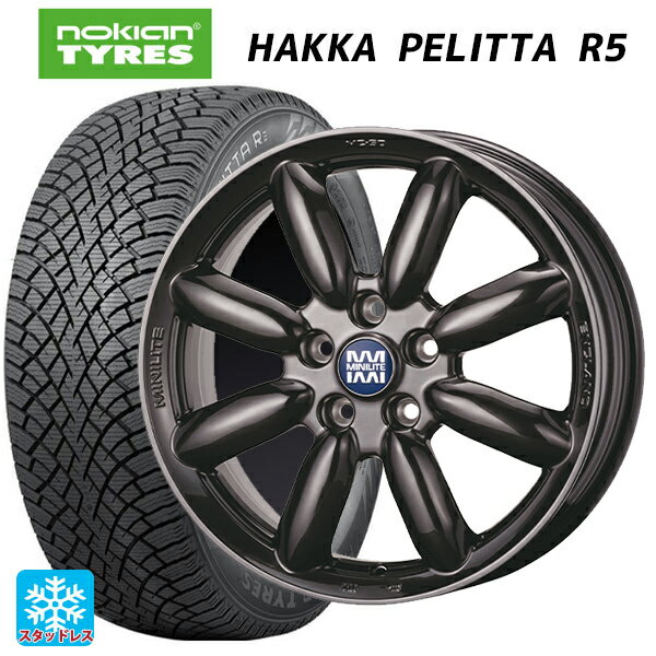 ミニ ミニクロスオーバー(F60)用 225/55R17 101R XL ノキアン ハッカペリッタR5 ティーエーエス ミニライト MC50 ハイパーブラック 新品スタッドレスタイヤホイール 4本セット