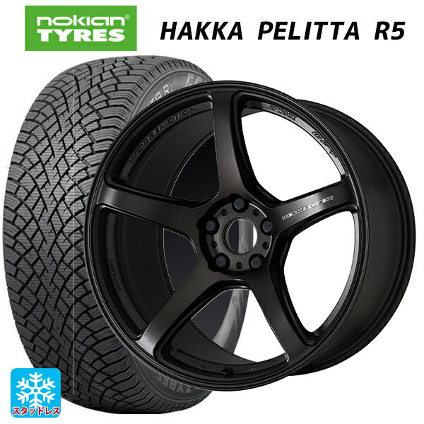 【6/11 1:59迄 全品ポイント5倍】225/55R17 101R XL ノキアン ハッカペリッタR5 ワーク エモーション T5R MGK 17-7J 国産車用 スタッドレスタイヤホイール4本セット