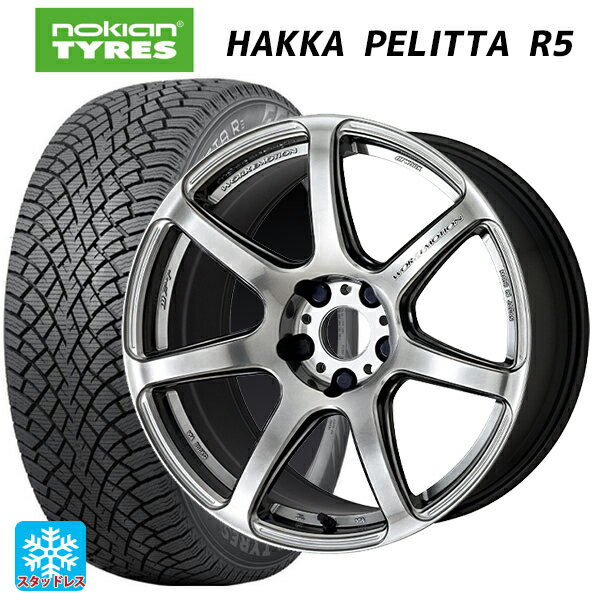 【6/11 1:59迄 全品ポイント5倍】2022年製 245/45R18 100T XL ノキアン ハッカペリッタR5(数量限定) ワーク エモーション T7R GTS 18-8.5J 国産車用 スタッドレスタイヤホイール4本セット