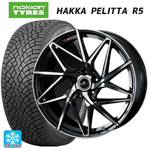 【5/20限定 最大3万円OFFクーポン】195/55R16 91R XL ノキアン ハッカペリッタR5 ウェッズ レオニス IT PBMC 16-6.5J 国産車用 スタッドレスタイヤホイール4本セット