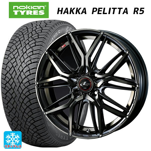 【6/20限定 全品P5倍＆クーポン】ニッサン ノートオーラ(E13)用 205/50R17 93R XL ノキアン ハッカペリッタR5 ウェッズ レオニス LM PBMC/TI 新品スタッドレスタイヤホイール 4本セット