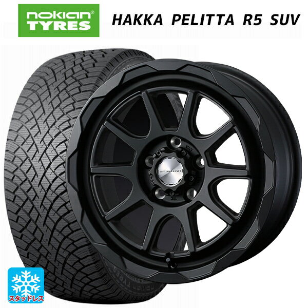 215/65R16 102R XL ノキアン ハッカペリッタR5 SUV ウェッズ マッドヴァンス06 フルマットブラック 16-7J 国産車用 スタッドレスタイヤホイール4本セット