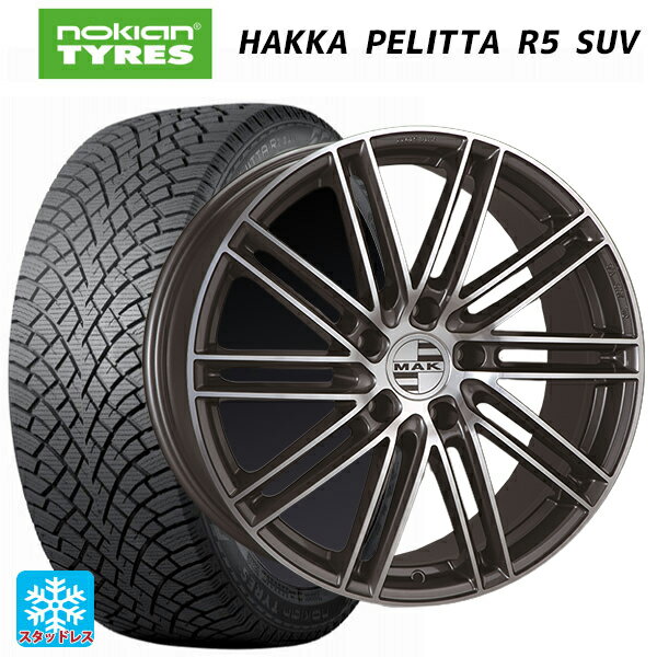 ポルシェ タイカン(J1系)用 [F]:245/45R20 103T XL [R]:285/40R20 108Y XL ノキアン ハッカペリッタR5 SUV 阿部商会 マック ライプツィヒ ガンメタリックミラー 新品スタッドレスタイヤホイール 4本セット
