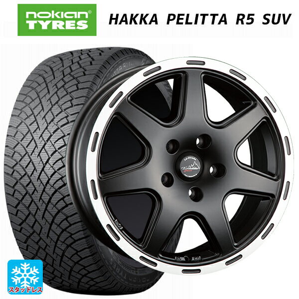 【6/11 1:59迄 全品ポイント5倍】ジープ コンパス(M624)用 225/60R17 103R XL ノキアン ハッカペリッタR5 SUV 阿部商会 ラ・ストラーダ ティラードクロス マットブラックリムポリッシュ 新品スタッドレスタイヤホイール 4本セット