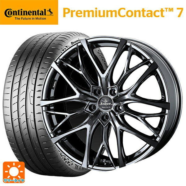 ホンダ ZR-V(RZ4)用 225/55R18 98V コンチネンタル プレミアムコンタクト 7 正規品 ウェッズ クレンツェ ウィーバル 100 エボ SBCポリッシュ 新品サマータイヤホイール 4本セット