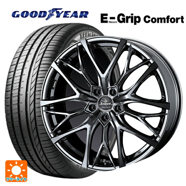 【6/22 20時〜 全品P5倍＆クーポン】165/45R16 74V XL グッドイヤー エフィシェントグリップ コンフォート ウェッズ クレンツェ ウィーバル 100 エボ SBCポリッシュ 16-5.5J 国産車用 サマータイヤホイール4本セット