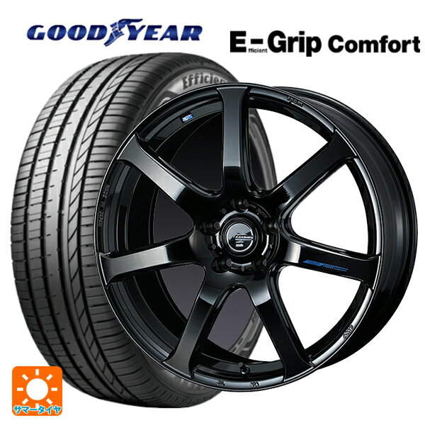 2025年製 215/60R17 96H グッドイヤー エフィシェントグリップ コンフォート ウェッズ レオニス ナヴィア07 PBK 17-7J 国産車用 サマータイヤホイール4本セット