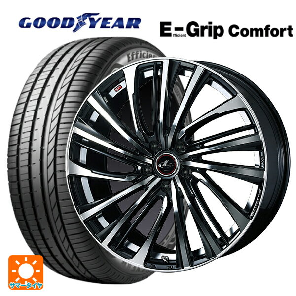 スバル フォレスター(SL系)用 225/55R18 98V グッドイヤー エフィシェントグリップ コンフォート ウェッズ レオニス FS PBMC 新品サマータイヤホイール 4本セット