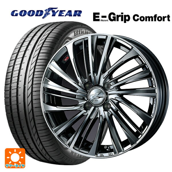 【6/15〜16限定 全品P5倍＆クーポン】165/60R14 75H グッドイヤー エフィシェントグリップ コンフォート ウェッズ レオニス FS BMCMC 14-4.5J 国産車用 サマータイヤホイール4本セット