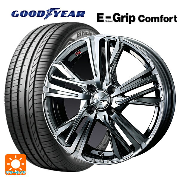 【6/15〜16限定 全品P5倍＆クーポン】165/45R16 74V XL グッドイヤー エフィシェントグリップ コンフォート ウェッズ レオニス AR # BMCMC 16-5J 国産車用 サマータイヤホイール4本セット