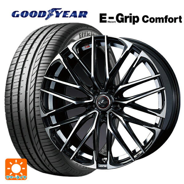 215/60R16 95H グッドイヤー エフィシェントグリップ コンフォート ウェッズ レオニス SK PBMC 16-6.5J 国産車用 サマータイヤホイール4本セット