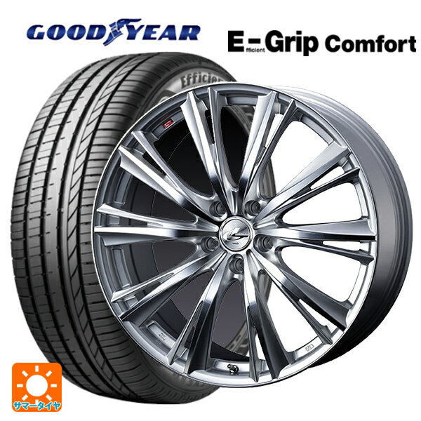 【6/11 1:59迄 全品ポイント5倍】215/45R18 93W XL グッドイヤー エフィシェントグリップ コンフォート # ウェッズ レオニス WX HSMC 18-7J 国産車用 サマータイヤホイール4本セット