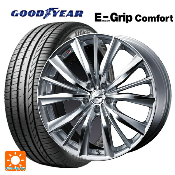 【6/20限定 全品P5倍＆クーポン】195/65R15 91H グッドイヤー エフィシェントグリップ コンフォート ウェッズ レオニス VX HSMC 15-6J 国産車用 サマータイヤホイール4本セット