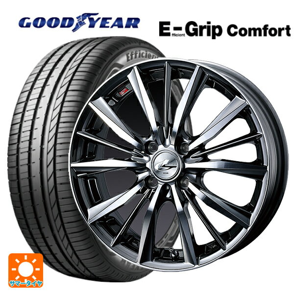 【6/11 1:59迄 全品ポイント5倍】165/45R16 74V XL グッドイヤー エフィシェントグリップ コンフォート ウェッズ レオニス VX BMCMC 16-5J 国産車用 サマータイヤホイール4本セット