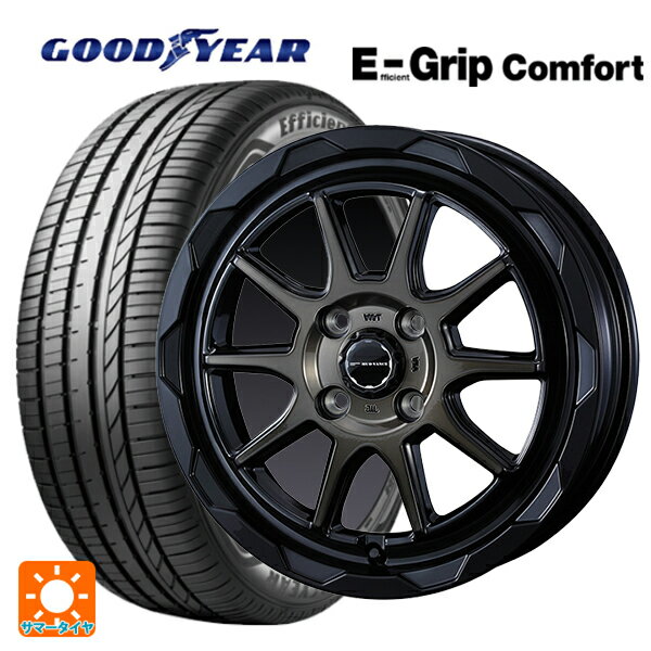 165/60R14 75H グッドイヤー エフィシェントグリップ コンフォート ウェッズ マッドヴァンス06 ブラックポリッシュブロンズクリア 14-4.5J 国産車用 サマータイヤホイール4本セット