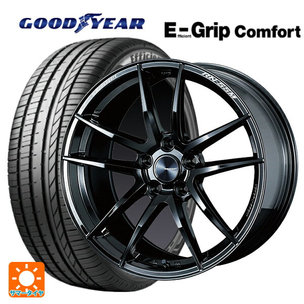 ホンダ シビック タイプR(FL5)用 245/40R18 97W XL グッドイヤー エフィシェントグリップ コンフォート ウェッズスポーツ RN55M Gloss Black 新品サマータイヤホイール 4本セット