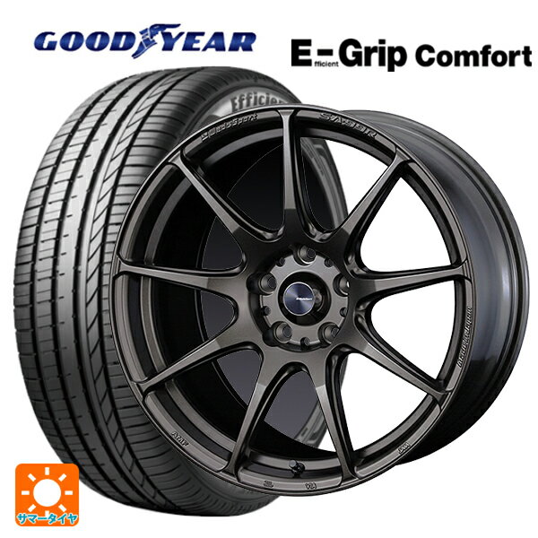 トヨタ プリウス(60系)用 195/60R17 90V グッドイヤー エフィシェントグリップ コンフォート ウェッズスポーツ SA99R EJ-BRONZE 新品サマータイヤホイール 4本セット