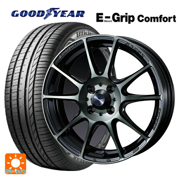 【6/22 20時〜 全品P5倍＆クーポン】165/45R16 74V XL グッドイヤー エフィシェントグリップ コンフォート ウェッズ ウェッズスポーツ SA25R WBC 16-5J 国産車用 サマータイヤホイール4本セット