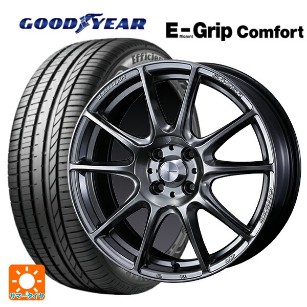 【6/11 1:59迄 全品ポイント5倍】165/50R16 75V グッドイヤー エフィシェントグリップ コンフォート ウェッズ ウェッズスポーツ SA25R PSB 16-5J 国産車用 サマータイヤホイール4本セット