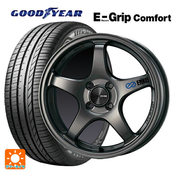 【6/15〜16限定 全品P5倍＆クーポン】165/55R15 75V グッドイヤー エフィシェントグリップ コンフォート # エンケイ パフォーマンスライン PF05 DS 15-5J 国産車用 サマータイヤホイール4本セット