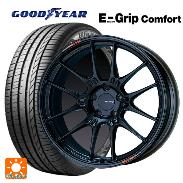 【6/22 20時〜 全品P5倍＆クーポン】225/40R19 93W XL グッドイヤー エフィシェントグリップ コンフォート エンケイ レーシング GTC02 マットブラック 19-8J 国産車用 サマータイヤホイール4本セット